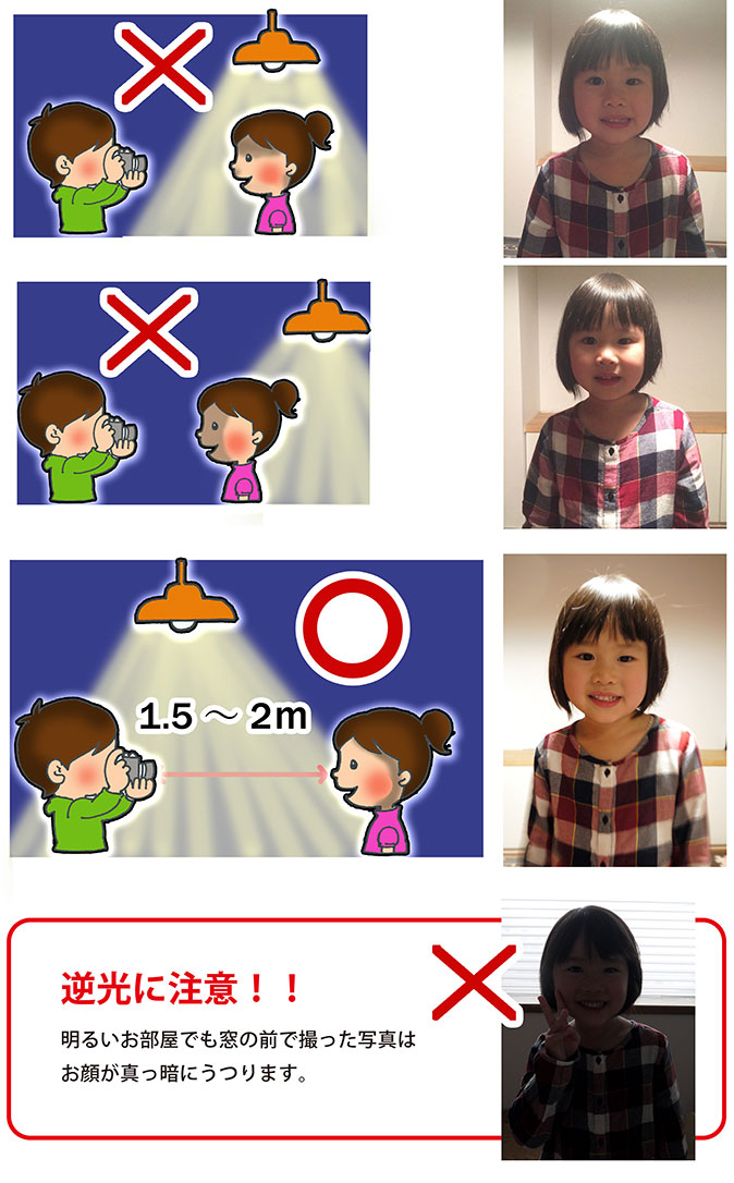 逆光に注意!